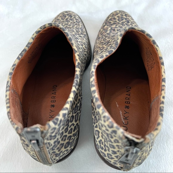 Lucky Brand Fai Cheetah Print Ankle Booties Size 5.5M - Picture 11 of 16